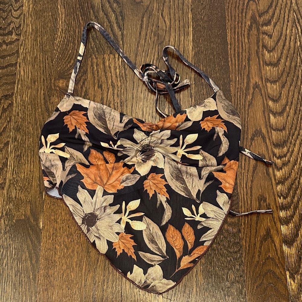 Floral Print Crop Top